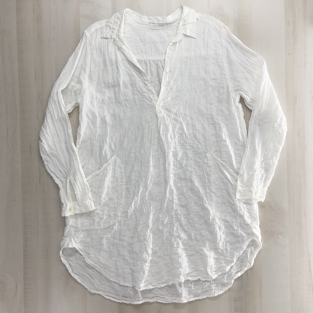 CP SHADES white tunic top blouse travel boho M - Picture 6 of 8